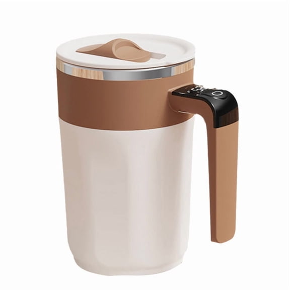 400ML Smart Mixing Cup LED Temperature Display Coffee Cup 316 Stainless Steel Magnetic Temperature Coffee Stirring Mug D