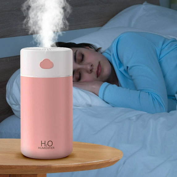 400ML USB Humidifier for Home & Car, Portable Mini Aromatherapy Diffuser with 2 Mist Modes, Quiet & Auto Dry, 4-8H Runtime, 40ml/H Output, Ideal for Bedroom, Office, Travel (ABS Material)