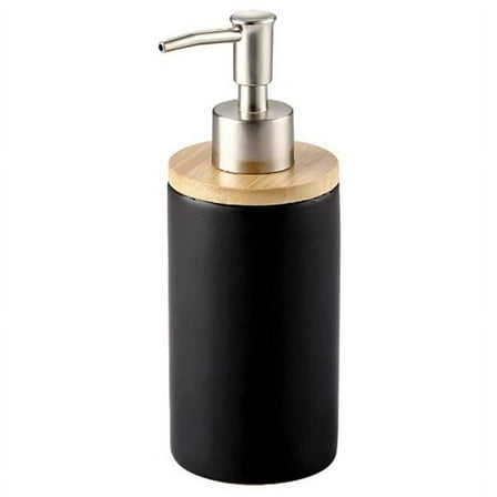 400Ml Ceramic Soap Dispenser, Nordic Style, Lotion Dispenser Soap Dispenser for Kitchen and Bathroom -Black