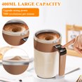 thumbnail image 1 of 400Ml Usb Rechargeable Automatic Coffee Stirring Cup, Stainless Steel Magnetic Coffee Maker, Brown 400Ml - Usb Charging, Automatic Stirring Function, Stainless Steel Body,, 1 of 5