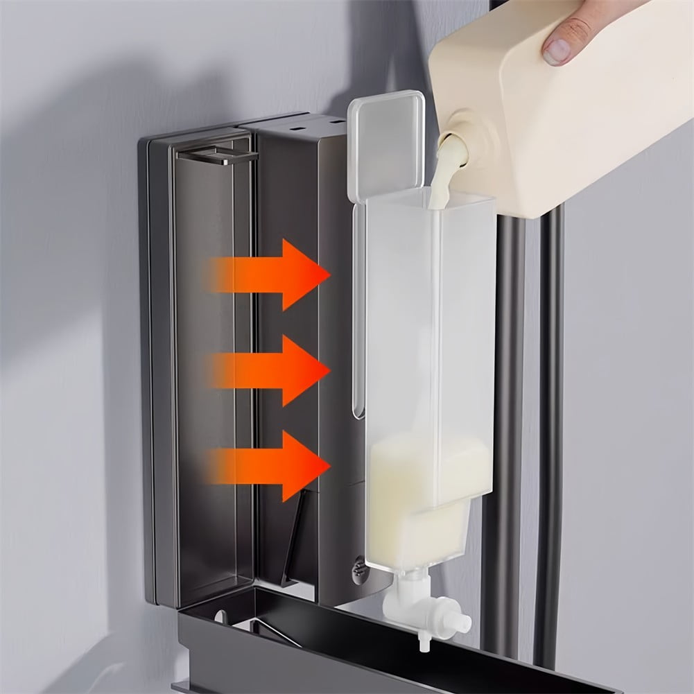 400Ml Wall Mount Soap Dispenser Manual Shampoo Shower Gel Dispenser