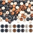 thumbnail image 1 of 400PCS 4 Colors Unfinished Wooden Beads 12MM Natural Wood Spacer Loose Ball Brown Tone Round Wooden Bead Bulk 3MM Hole Bead Jewellery Making Home Ornaments, 1 of 8