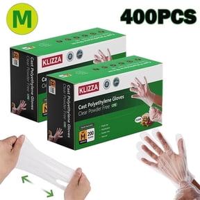 400Pcs Food Prep Gloves, CPE Cooking Gloves Food Grade Waterproof, Oil-Resistant, Ambidextrous, for Kitchen Cooking, Food Handling(M Size)