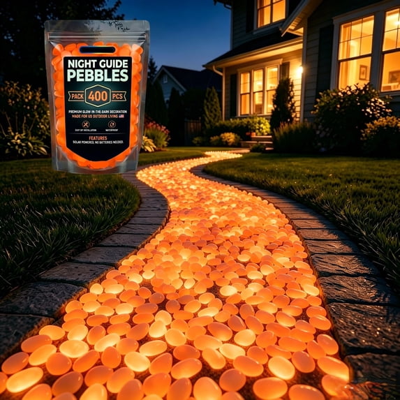 400PCS Colorful Glow-in-the-Dark Garden Stones Night Guide Luminous Pebbles Rainbow Glow in the Dark Stepping Rocks Outdoor Landscaping Decor Glowing Stones Fish Tank Aquarium Decorations