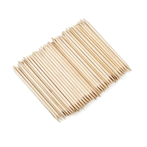 400PCS Orange Wood Sticks for Nails, 4.5 inch Cuticle Pusher Remover Sticks Manicure Pedicure Tool