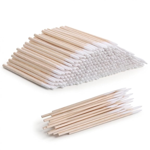 400PCS Pointed Cotton Swabs with Wooden Sticks, Precision Cotton Tipped Applicators, Microswabs for Nails Eyelash Extensions, Makeup Ear Nail Tattoo Crafts