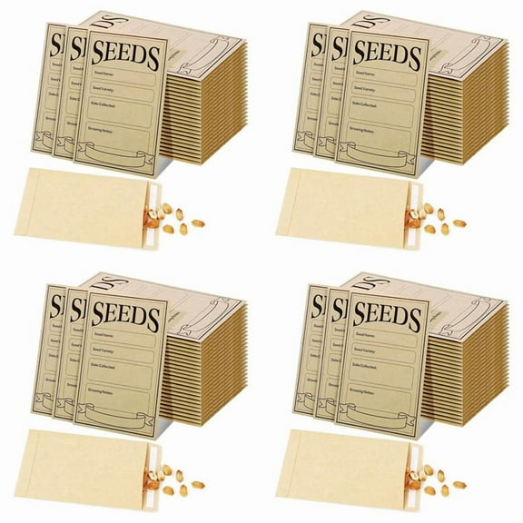 400PCS Seed Packets Envelopes: Self Sealing  Small Seed Envelopes for Seed Storage Resealable Seed Saving Envelopes