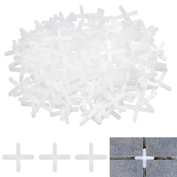 400Pack Tile Spacers, 3mm 1/8" Cross Shape Wall Floor Tile Spacer, White
