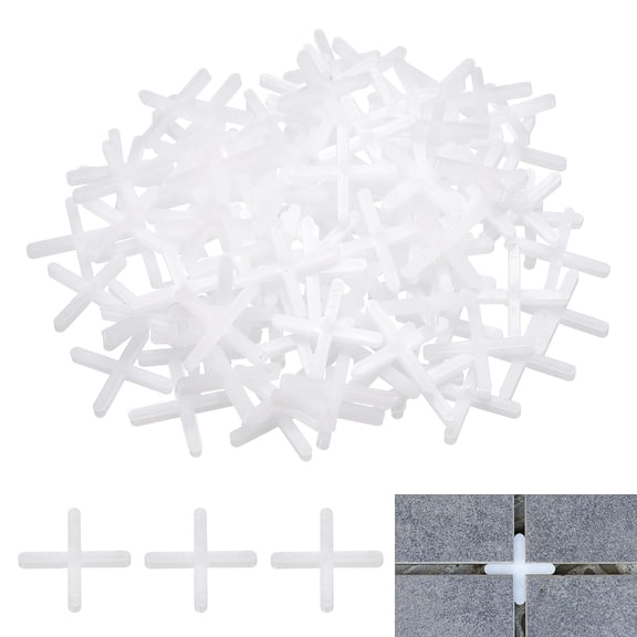 400Pack Tile Spacers, 3mm 1/8" Thick Cross Shape Wall Floor Tile Spacer, White
