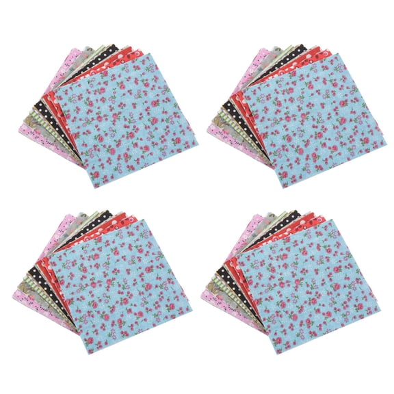400Pcs 10X10cm Square Floral Cotton Fabric Patchwork Cloth for DIY Craft Sewing