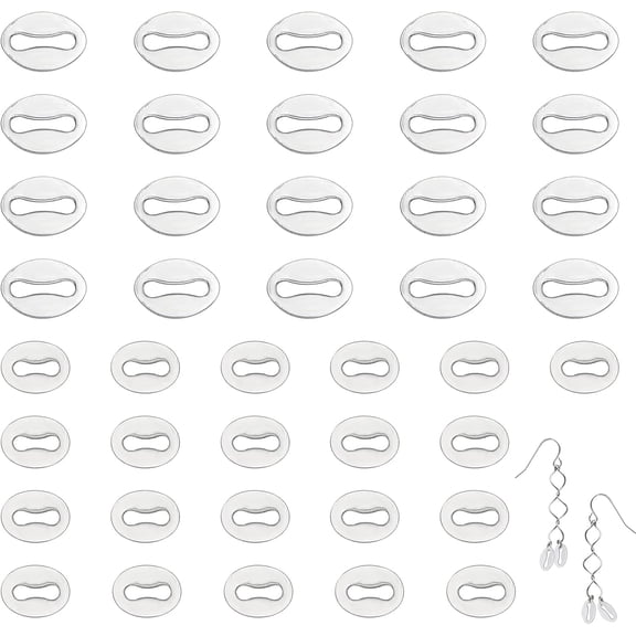400Pcs 2 Styles 304 Stainless Steel Connector Charms Oval Stainless Steel Color 5~7x4~5x0.5mm 200pcs/style