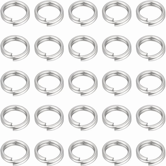 400Pcs 304 Stainless Steel Split Rings Double Loop Jump Rings Stainless Steel Color 5x1mm Inner Diameter: 3.5mm Single Wire: 0.5mm diy