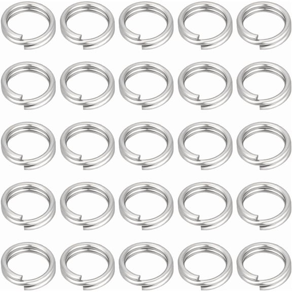 400Pcs 304 Stainless Steel Split Rings Double Loop Jump Rings Stainless Steel Color 6x1mm Inner Diameter: 5mm Single Wire: 0.6mm