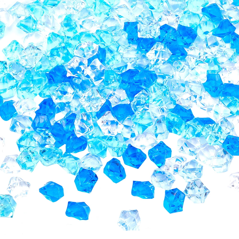 400Pcs 4 Colors Blue Gem Vase Filler Small Acrylic Ice Rocks Bulk Small ...