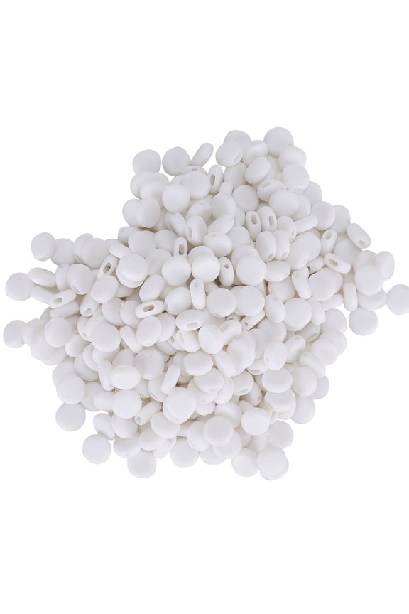 400Pcs Adjustment Buckle Silicone Anti-Slip Face Cover Ear Band Extension Rope Connectors Cord Locks Toggles for Sewing Fasteners (White / 10mm / 0.4 inches / 400 Count)