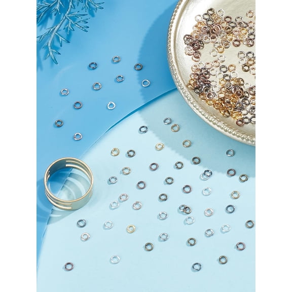 400Pcs Brass Open Jump Rings Plain Ring Mixed Color Jewelry Supplies for Women Men Jewelry Making Keychains and Necklace Repair 9mm Size 6(16.5mm) Making DIY