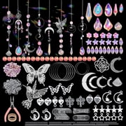 400Pcs DIY Suncatchers Making Supplies Kit Decorative Suncatcher Prism Making Kit Window Hanging D cor Set for Kitchen Office Adults