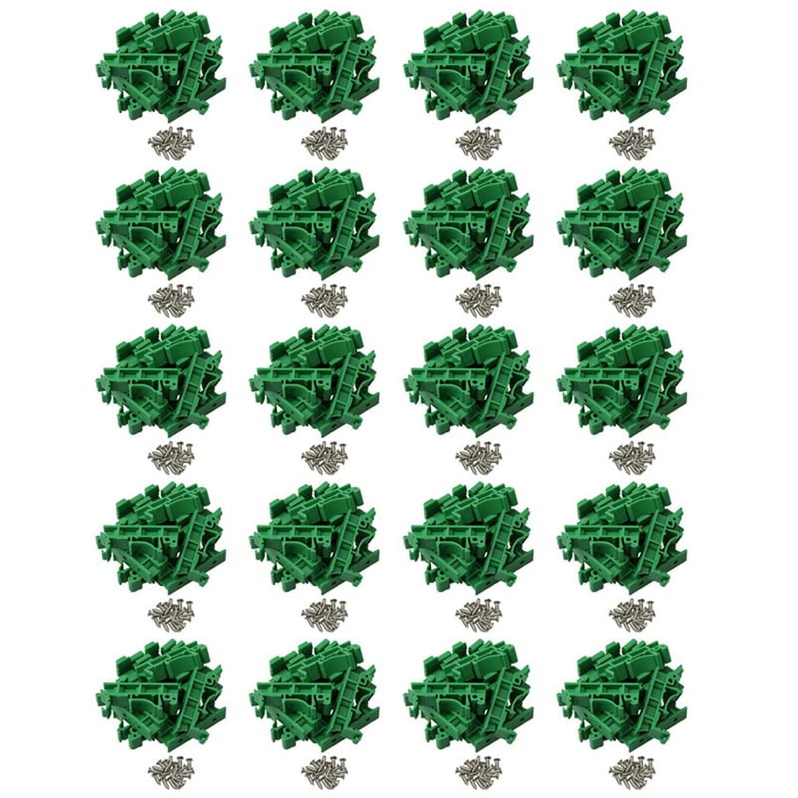 400Pcs DRG-01 PCB for DIN 35 Rail Mount Mounting Support Adapter Circuit Board Bracket Holder Carrier Clips Connectors
