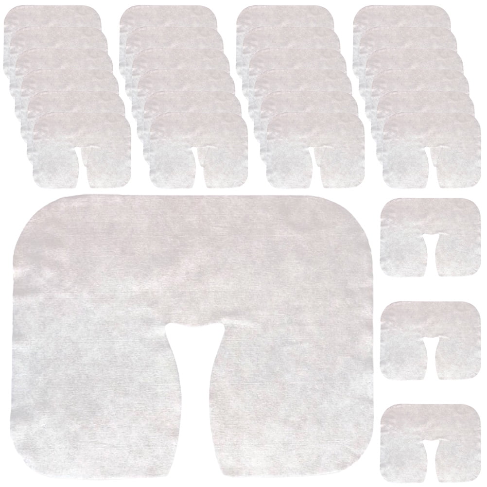 400Pcs Disposable Headrest Covers Salon Face Pillow Pads Massage Bed Hole Covers Face Pillow
