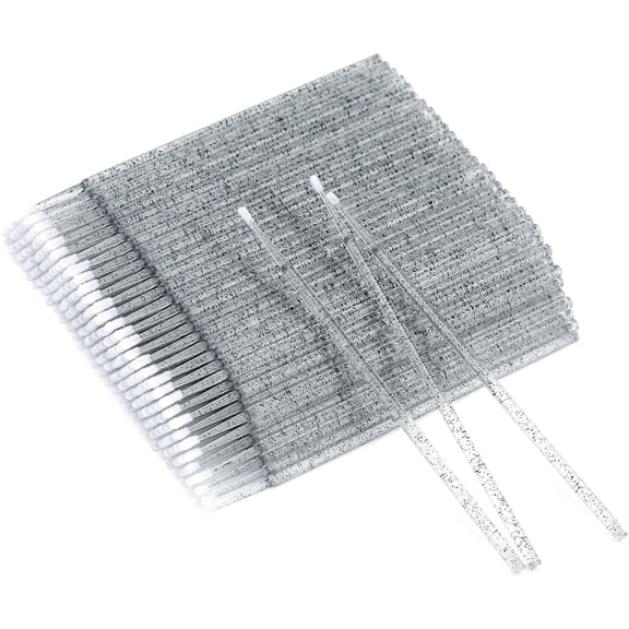 400Pcs Disposable Micro Brushes, Lightweight Micro Applicator Brushes, Crystal Black Micro Brushes Disposable, Micro Lash Applicator for Cleanning or Make-up (Crystal Black)