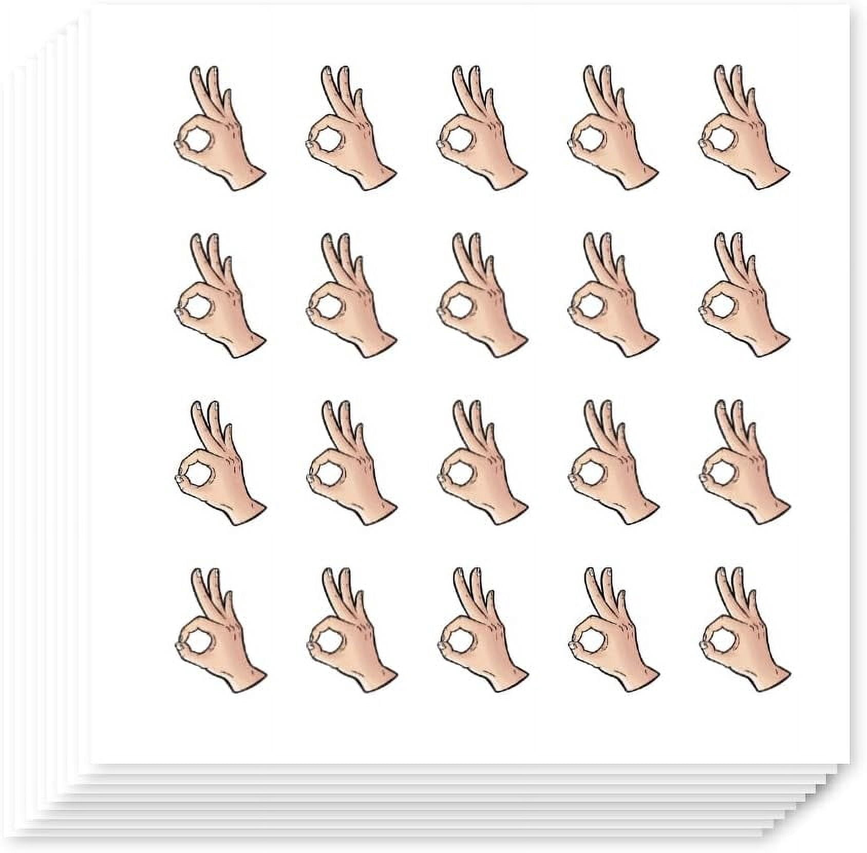 400Pcs OK Sign Stickers Circle Game Gotcha Okay Ok Self-Adhesive ...