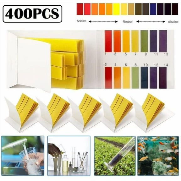 400Pcs Ph Indicator Test Strips 1-14 Laboratory Paper Litmus Tester Urine Saliva
