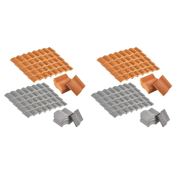 400Pcs Roof Tiles Building Set Miniature Tiles Mini Shingles Tile Landscape Garden Roofing