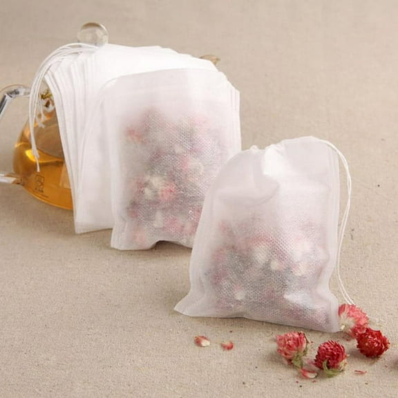 100Pcs/Set Tea Filter Bags for Loose Tea with Drawstring