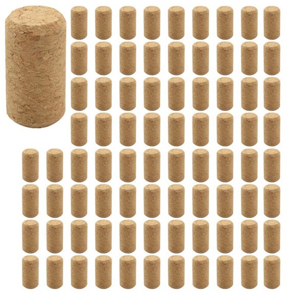 400Pcs Straight Wood Corks Wine Stopper Wood Bottle Stopper Cone Type Wine Bottle Corks Plug Sealing Cap