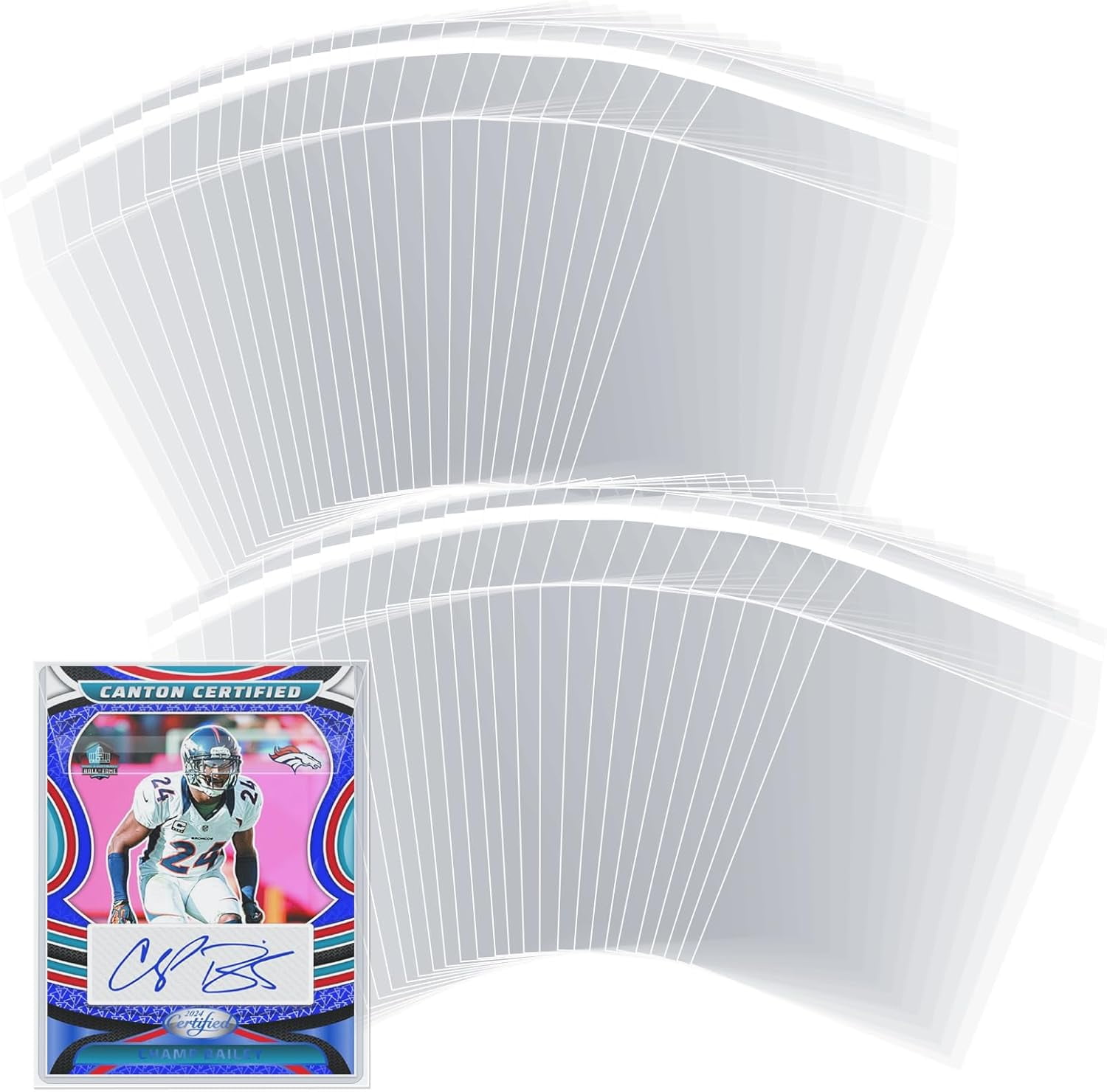 400Pcs Top Loader Sleeves Penny Sleeves for Top Loaders Resealable Team Bags for 35-75PT Rigid Toploader Card Holder Trading Card Sleeves Trading Card Protectors for Semi Rigid Card Holders(3" x 4")