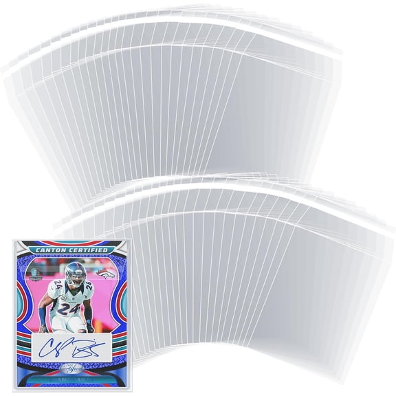 400Pcs Top Loader Sleeves Penny Sleeves for Top Loaders Resealable Team Bags for 35-75PT Rigid Toploader Card Holder Trading Card Sleeves Trading Card Protectors for Semi Rigid Card Holders(3" x 4")