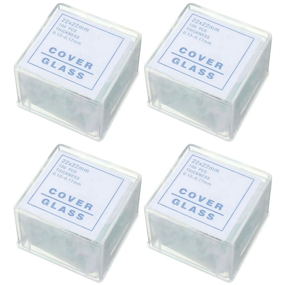 400Pcs Transparent Slides Coverslips Coverslides 22X22mm for Microscope,400 pcs 22*22mm Microscope Cover Glass,Transparent