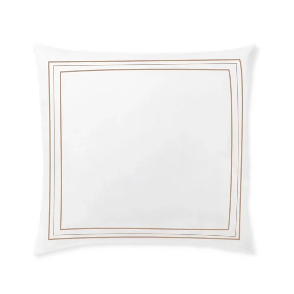 400TC Cotton Classic Embroidery Sateen Solid Pillow Sham (Set of 2)