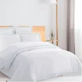 thumbnail image 1 of 400TC Cotton Double Edge Embroidery Sateen Solid Duvet Cover Set, 1 of 5
