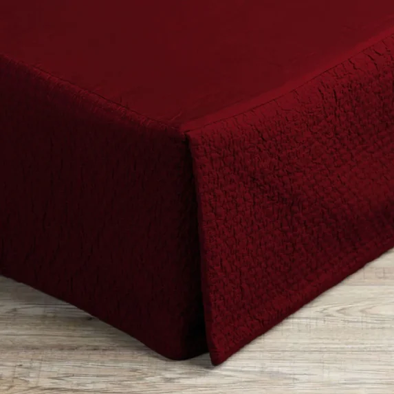 400TC Cotton Horizontal Textured Quilted Tailored Bed skirt