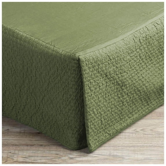 400TC Cotton Horizontal Textured Quilted Tailored Bed skirt