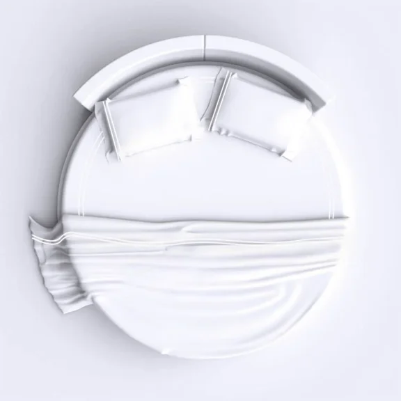 400TC Cotton Luxurious Double Embroidery Sateen Solid Round Duvet Cover Set