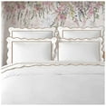 thumbnail image 1 of 400TC Cotton Scallop Embroidery & Border Sateen Solid Duvet Cover set Full/Queen 88"x88" 1 Duvet cover and 20"×30" 2 Pillow sham, Taupe Scallop and Border, 1 of 5