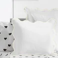 thumbnail image 1 of 400TC Cotton Scallop Embroidery Sateen Solid Euro Sham, 1 of 2