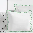 thumbnail image 1 of 400TC Cotton Scallop Embroidery Sateen Solid Euro Sham, 1 of 2