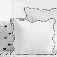 thumbnail image 1 of 400TC Cotton Scallop Embroidery Sateen Solid Euro Sham, 1 of 2