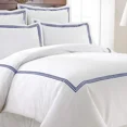 thumbnail image 1 of 400TC Cotton Triple Embroidery Sateen Solid Duvet Cover Set, 1 of 3