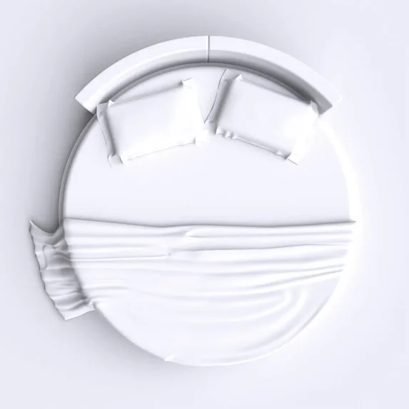 400TC Sateen Solid Cotton Round Sheet Set