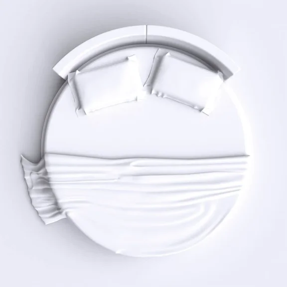 400TC Sateen Solid Cotton Round Sheet Set