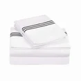 thumbnail image 1 of 400TC Triple Embroidery Sateen Solid Cotton Sheet Set, 1 of 3