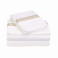 thumbnail image 1 of 400TC Triple Embroidery Sateen Solid Cotton Sheet Set, 1 of 3