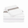 thumbnail image 1 of 400TC Triple Embroidery Sateen Stripe Cotton Sheet Set, 1 of 3