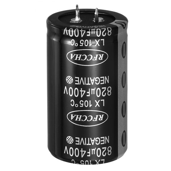 400V 820uF Snap in Electrolytic Capacitor, 2 Pin Audio Amplifier Aluminum Electrolytic Capacitor for Filter Audio Smart Home Appliances Electronic Component(Black,61.5x35mm)