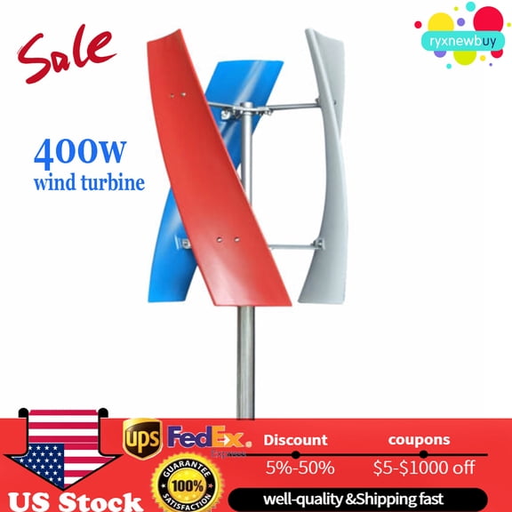 400W 12V 3 Blade Wind Generator Power Turbine Vertical 400w with controller