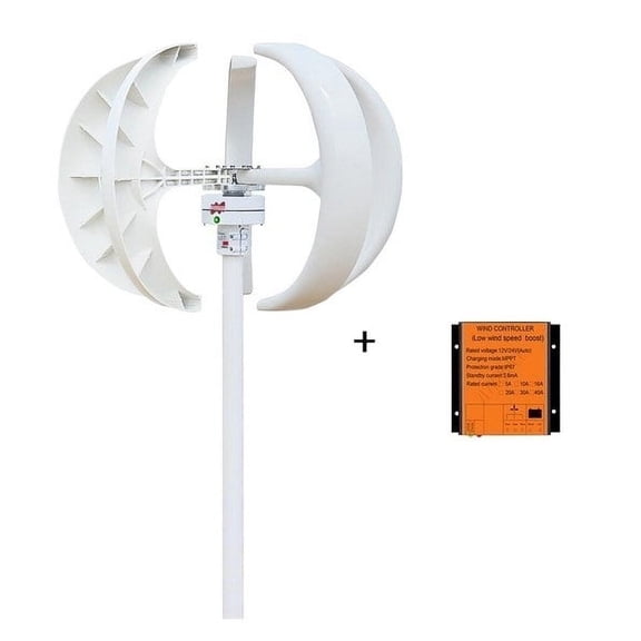 400W AC 12v 24V Vertical Wind Turbine Generator Home 2M/S low speed Windmill With MPPT Controller For Battery Street Light ,Low Noise